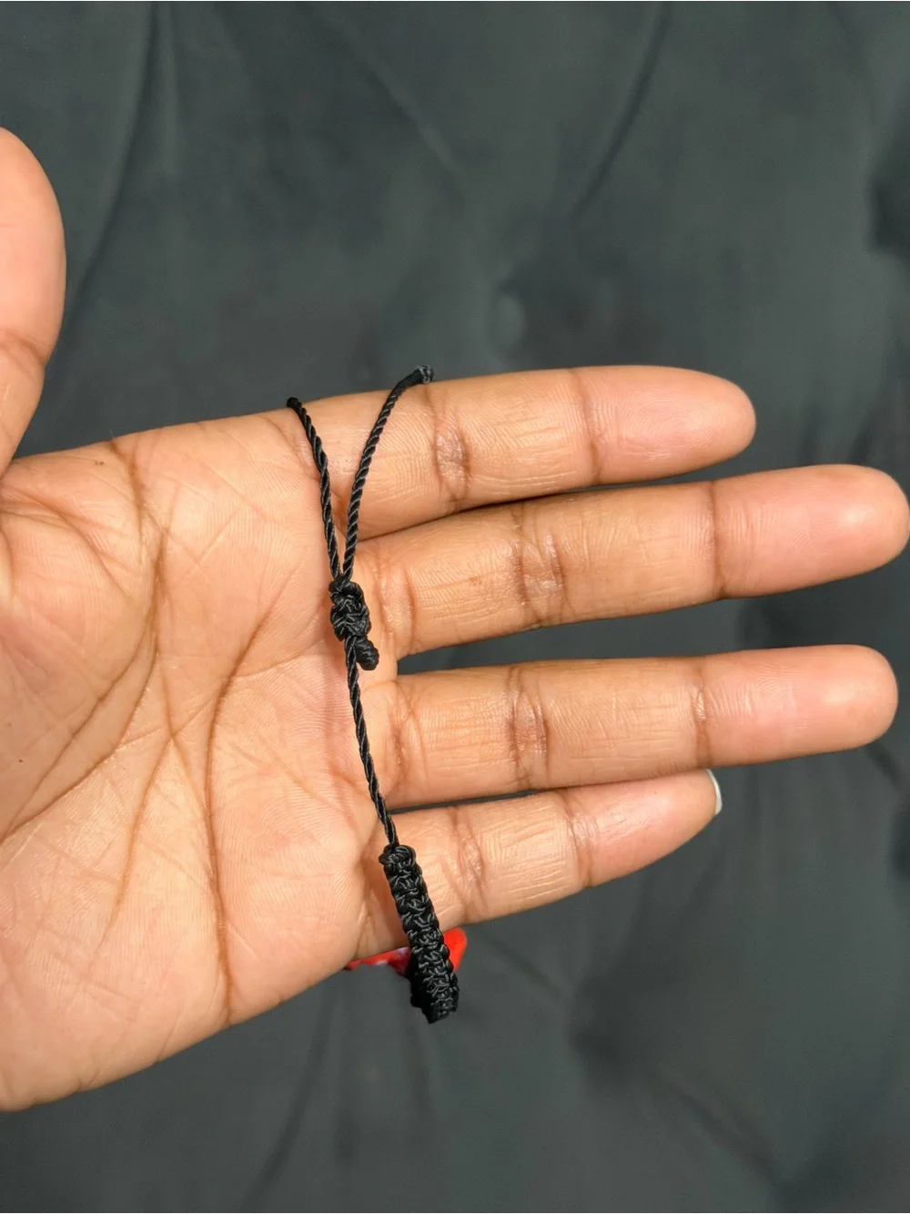 Black Kids Bracelet with Red Spiderman Charm